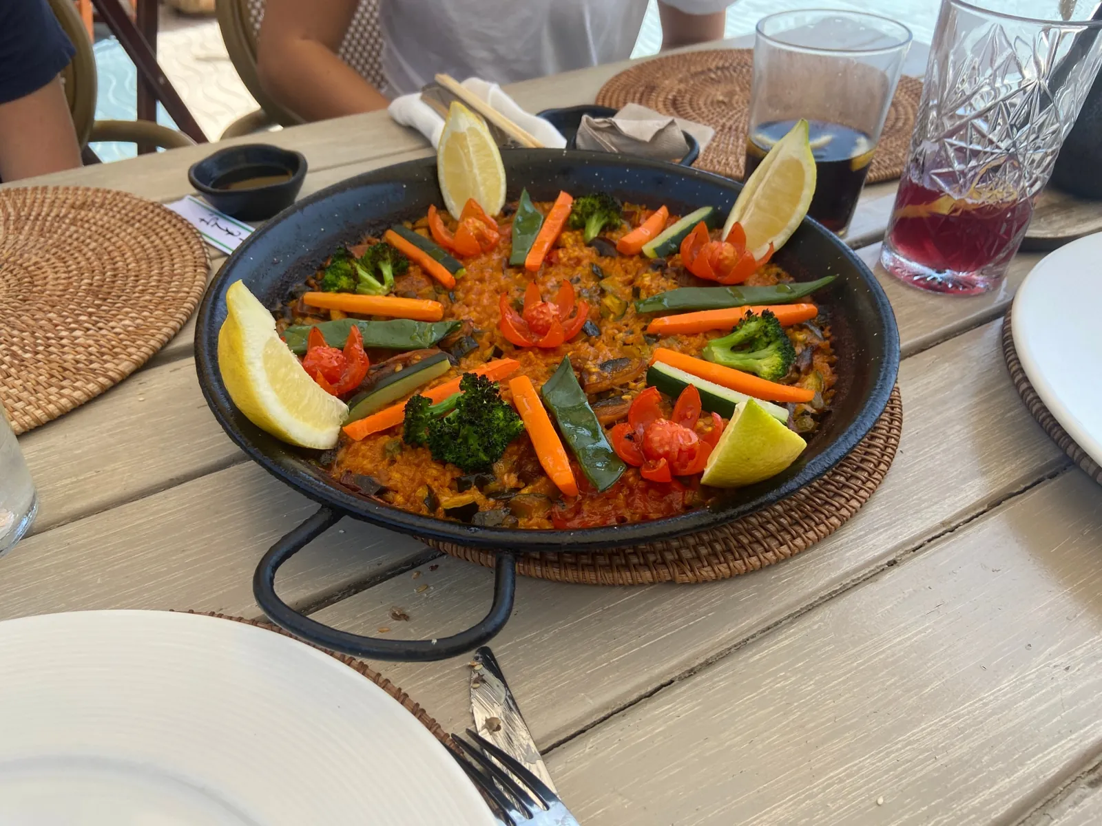 Seafront paella served at a San Pedro de Alcántara beach restaurant in Marbella